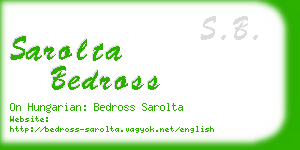 sarolta bedross business card